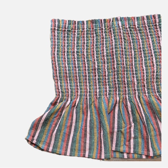 American Eagle Striped Smocked Tube Top Womens Size S Multicolor Boho‎ C… - Picture 3 of 7